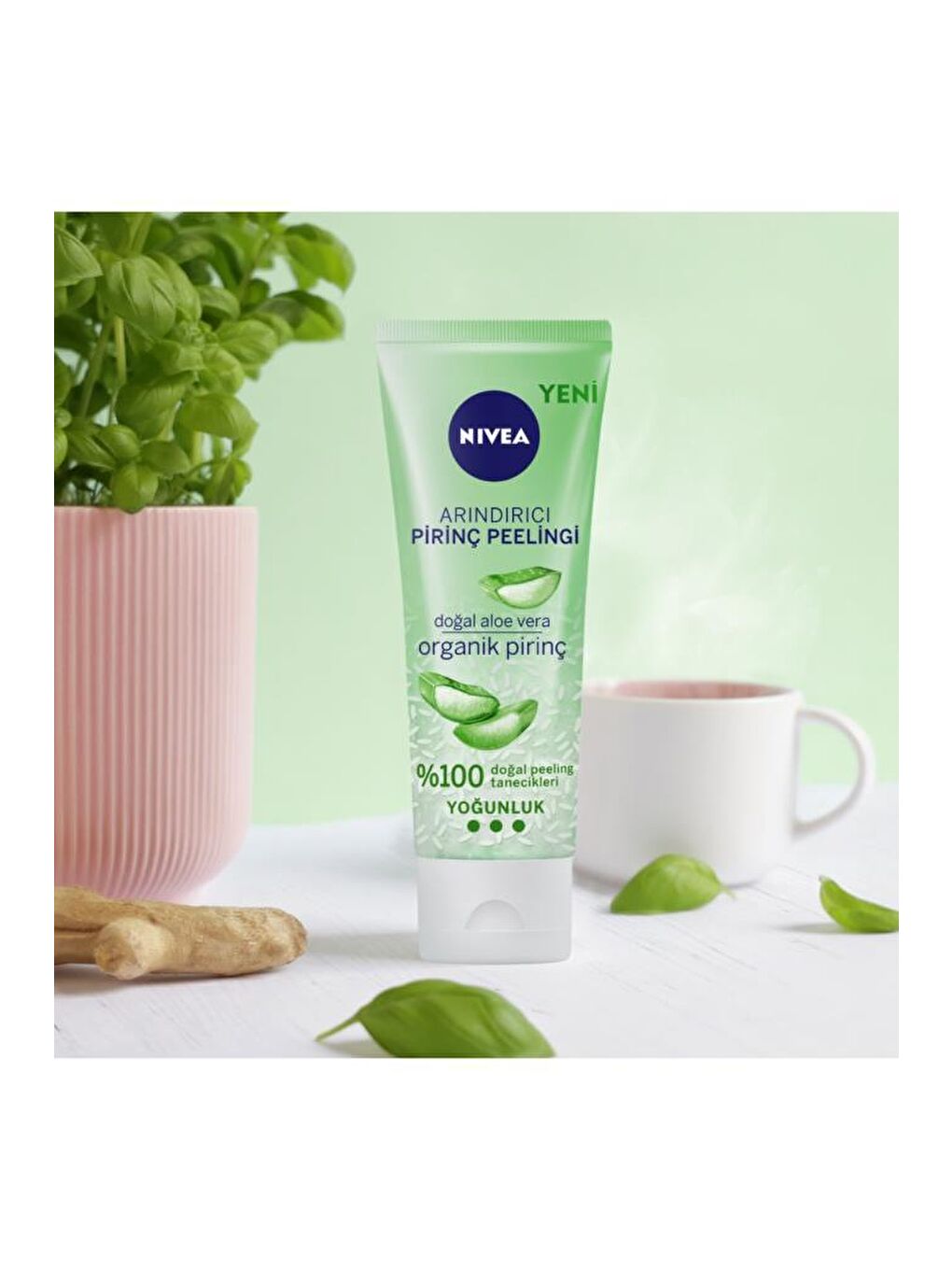 NIVEA Şeffaf Arındırıcı Organik Pirinç Peelingi Ve Yüz Temizleme Jeli, Aloe Vera Ile Yüz Bakım, 75 ml x2 Adet - 3