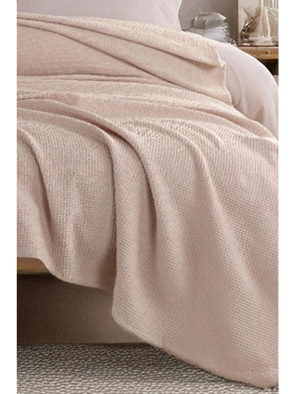 Ecocel Pike Örtü Battal King 240x230cm Karde Koyu Bej-2