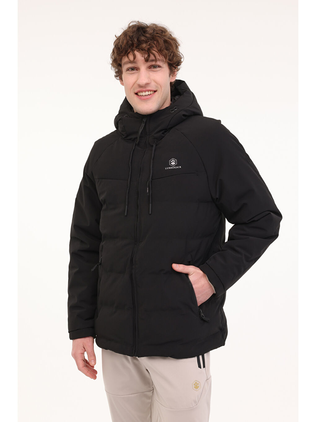 ML ACELIN COAT 4PR Siyah Erkek Kısa Kaban