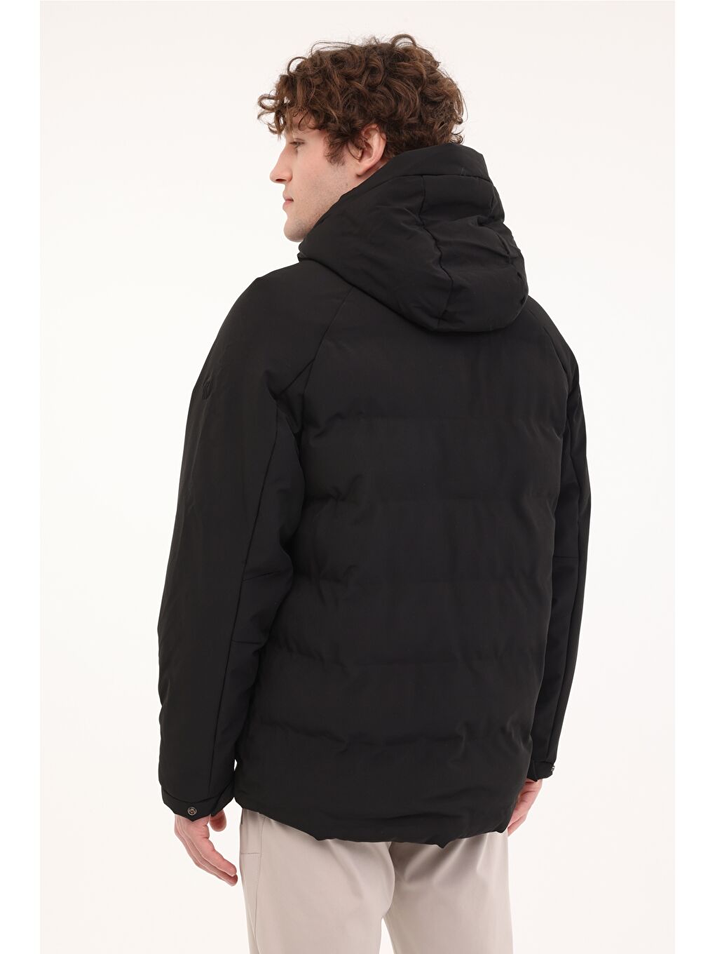 ML ACELIN COAT 4PR Siyah Erkek Kısa Kaban-1