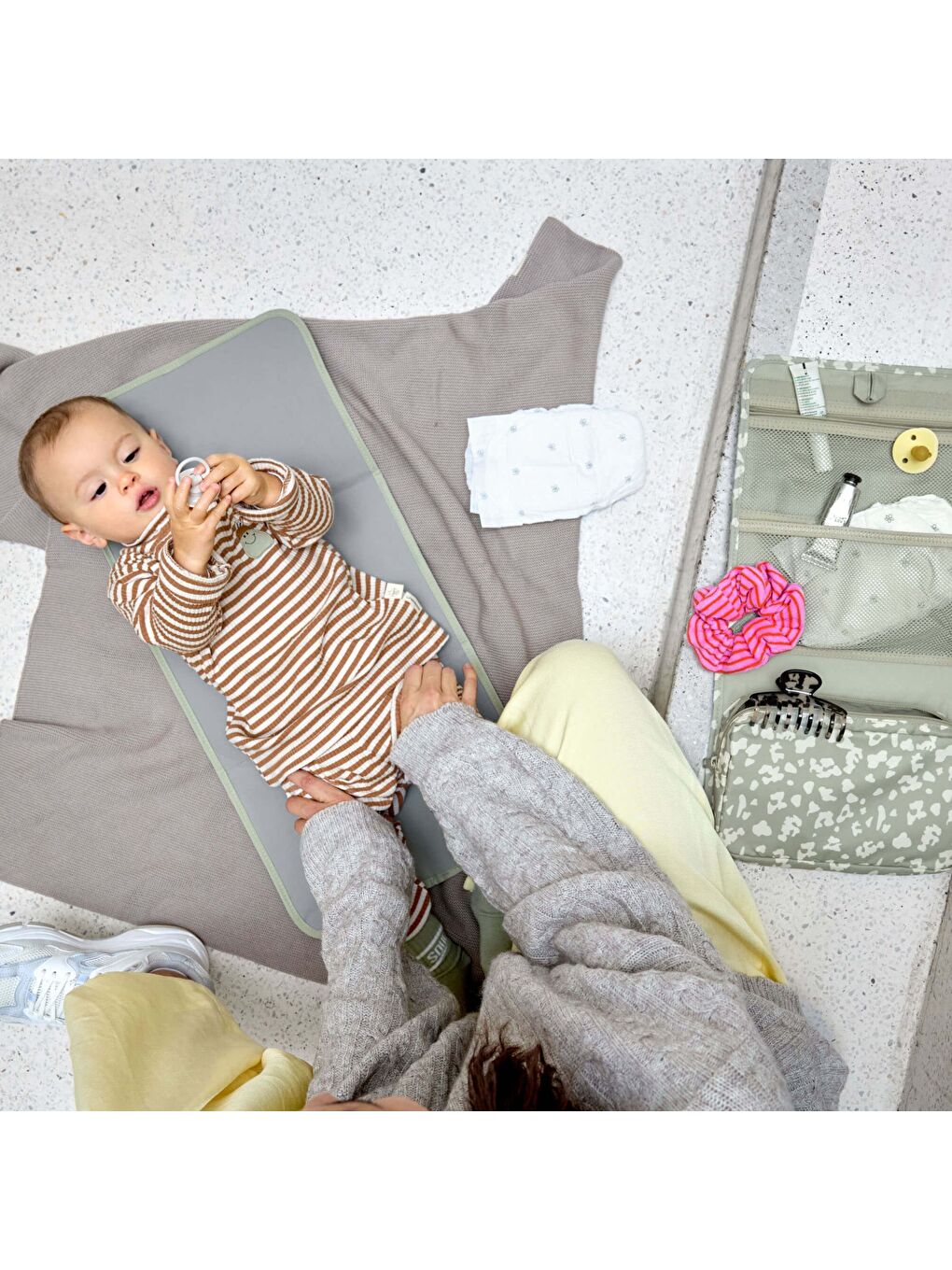 Pouch XL Bebek Alt Değiştirme Organizer Light Khaki-5