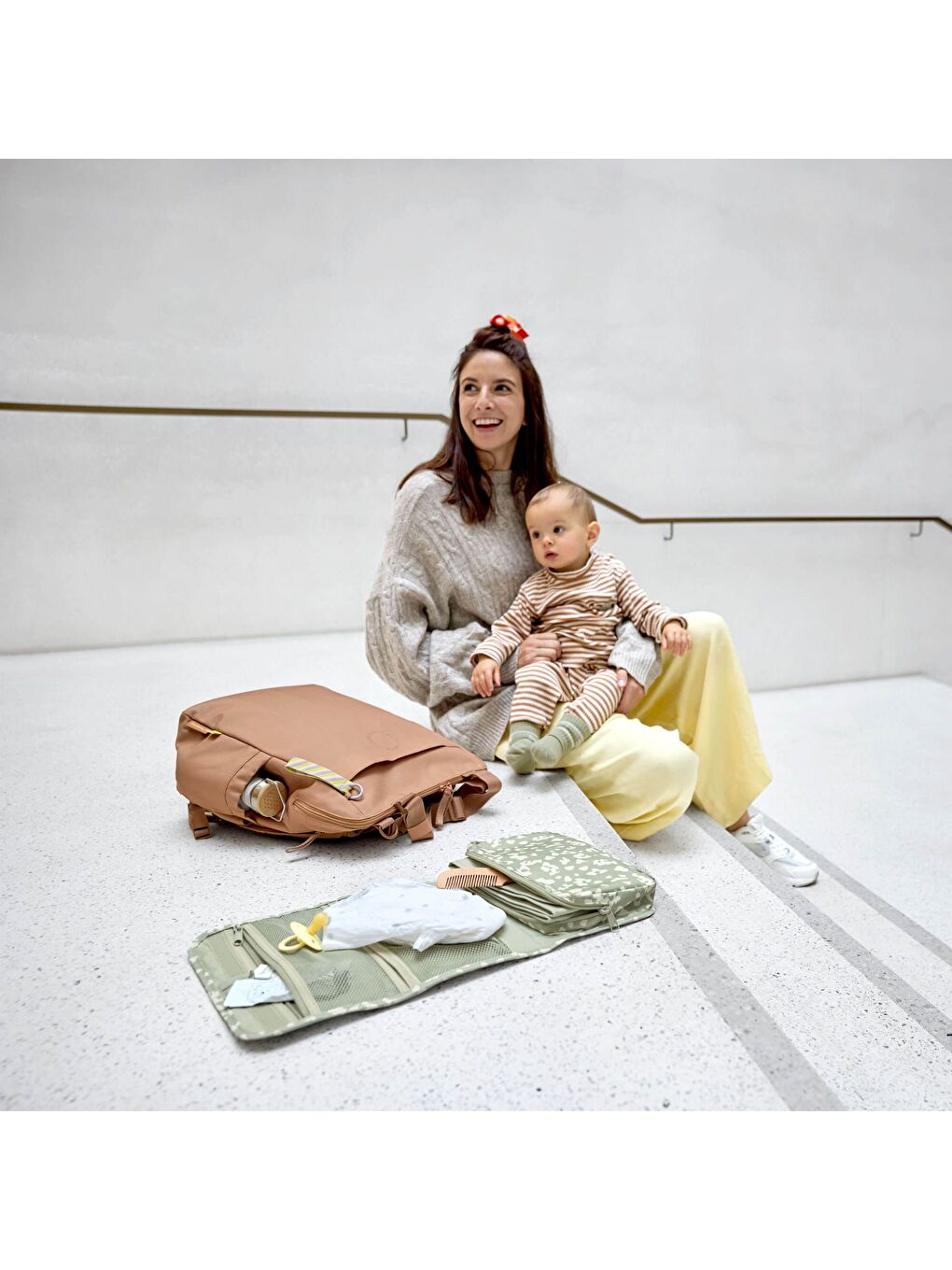 Pouch XL Bebek Alt Değiştirme Organizer Light Khaki-6