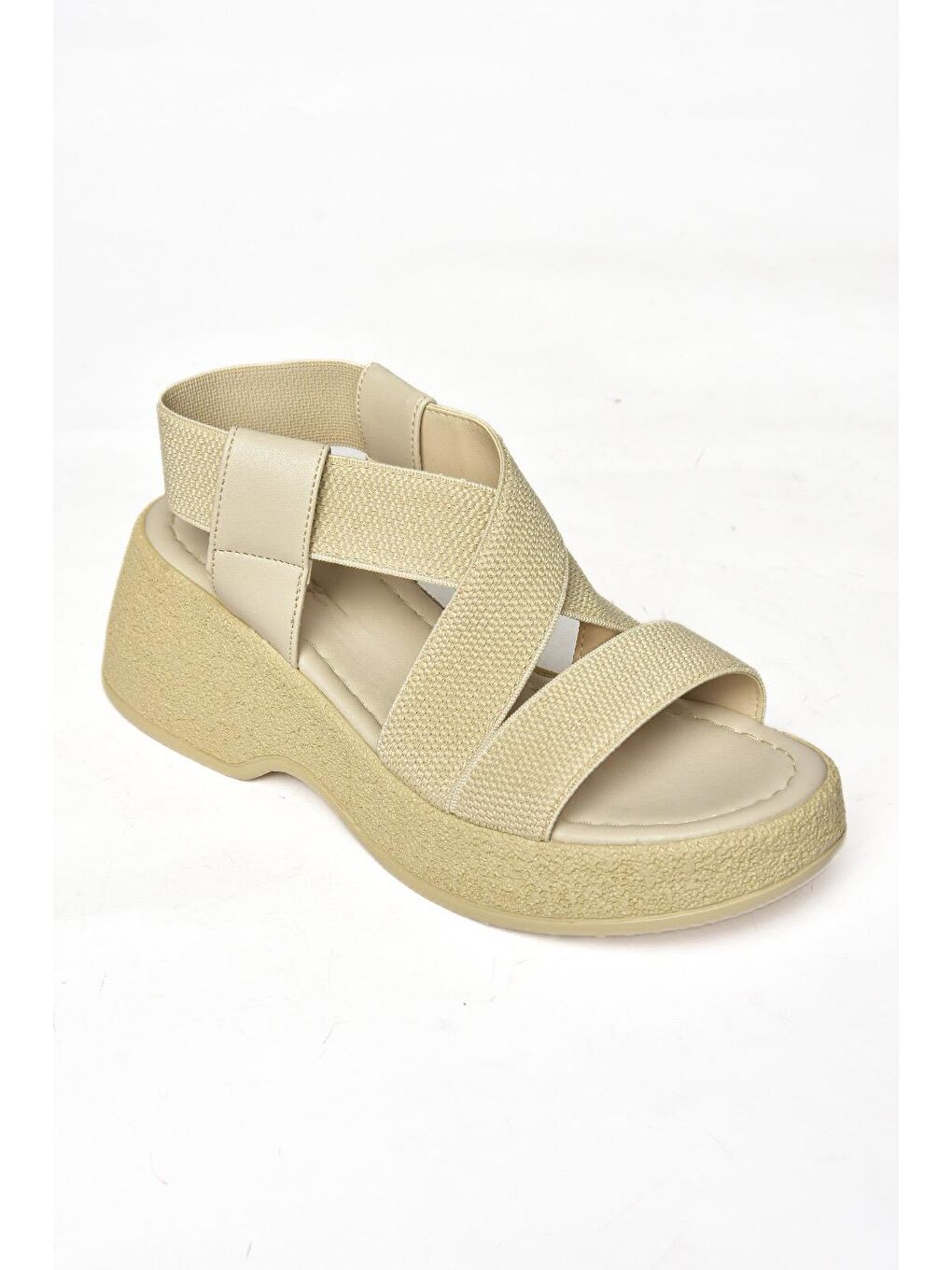 S9960480 Bej Kadın Sandalet-1