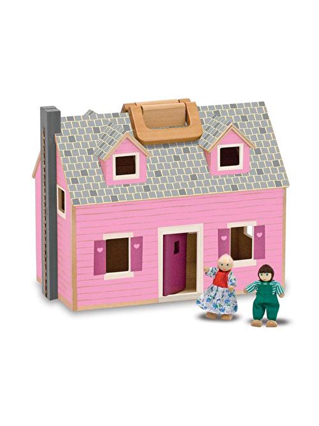 Melissa and Doug Karışık Ahşap Taşınabilir Küçük Mobilyalı Ev - 1