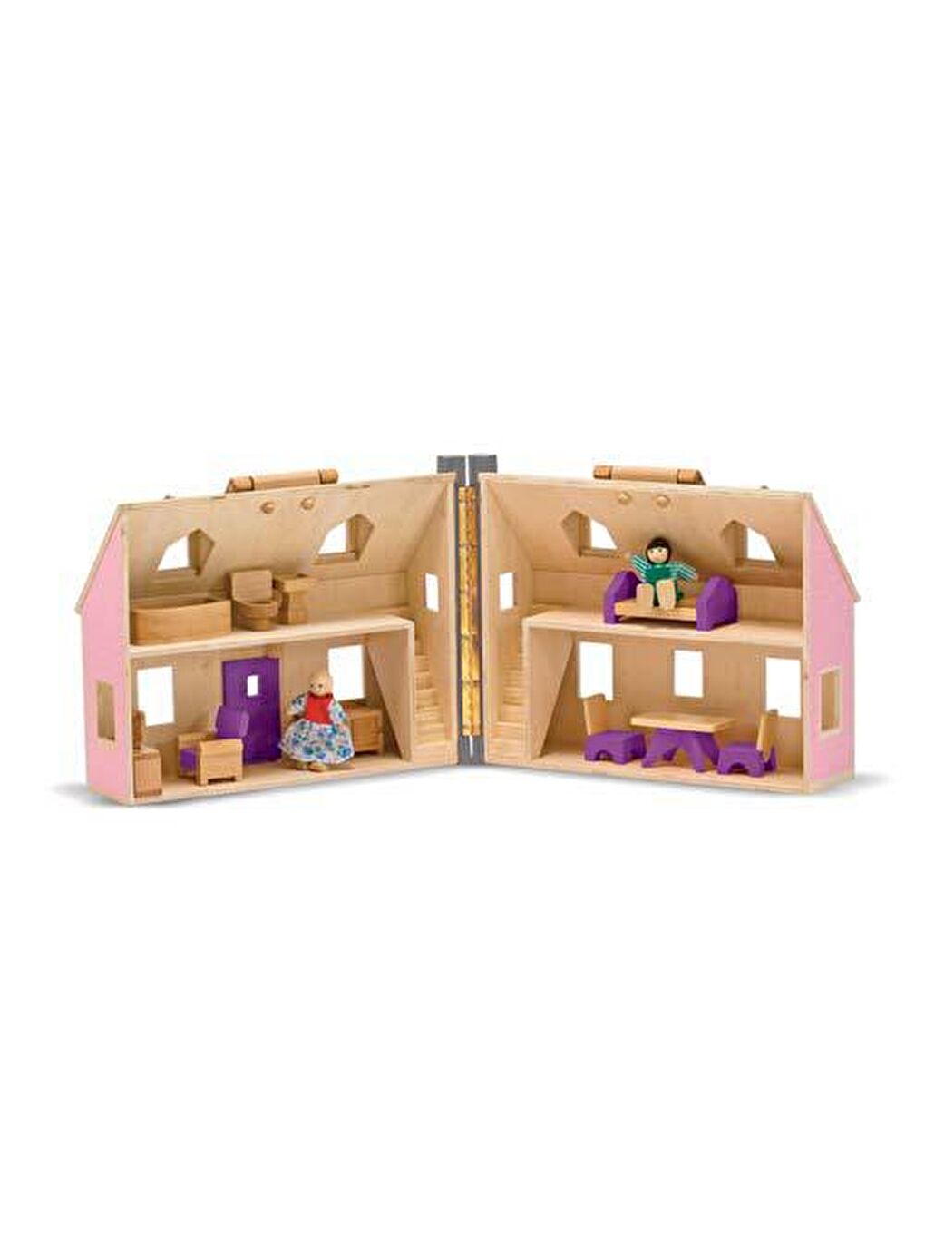 Melissa and Doug Karışık Ahşap Taşınabilir Küçük Mobilyalı Ev - 4