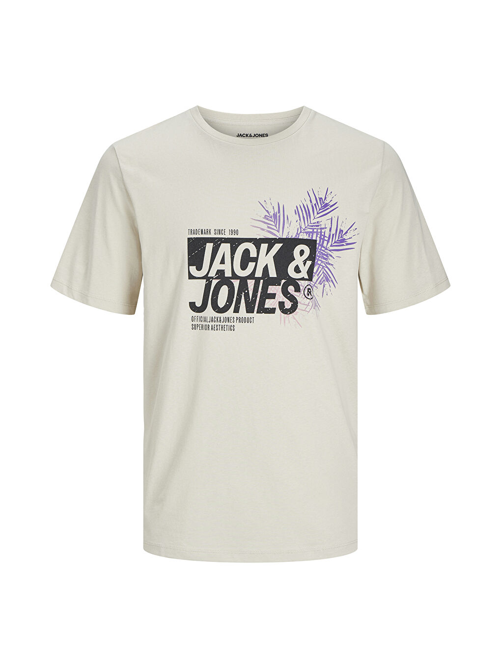 Bej Jjjaxon Pamuklu Regular Fit Logo Baskılı T Shirt 12269390-5