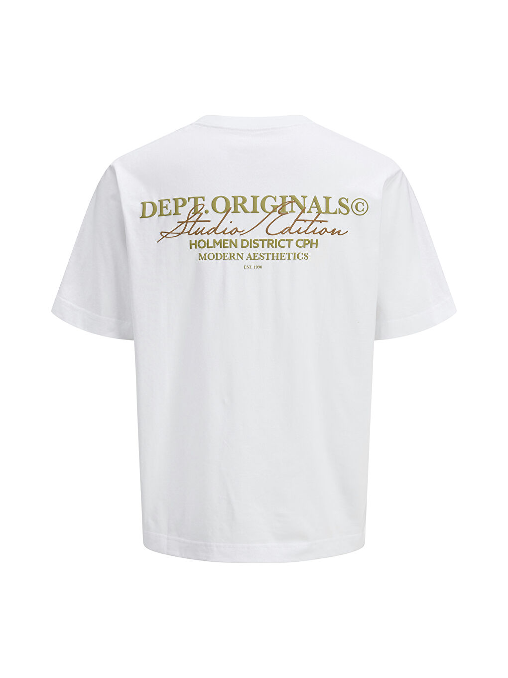 Beyaz Plus Jorİslİngton Baskılı Pamuklu Oversize Fit Büyük Beden %100 Pamuk Tişört 12278557-6