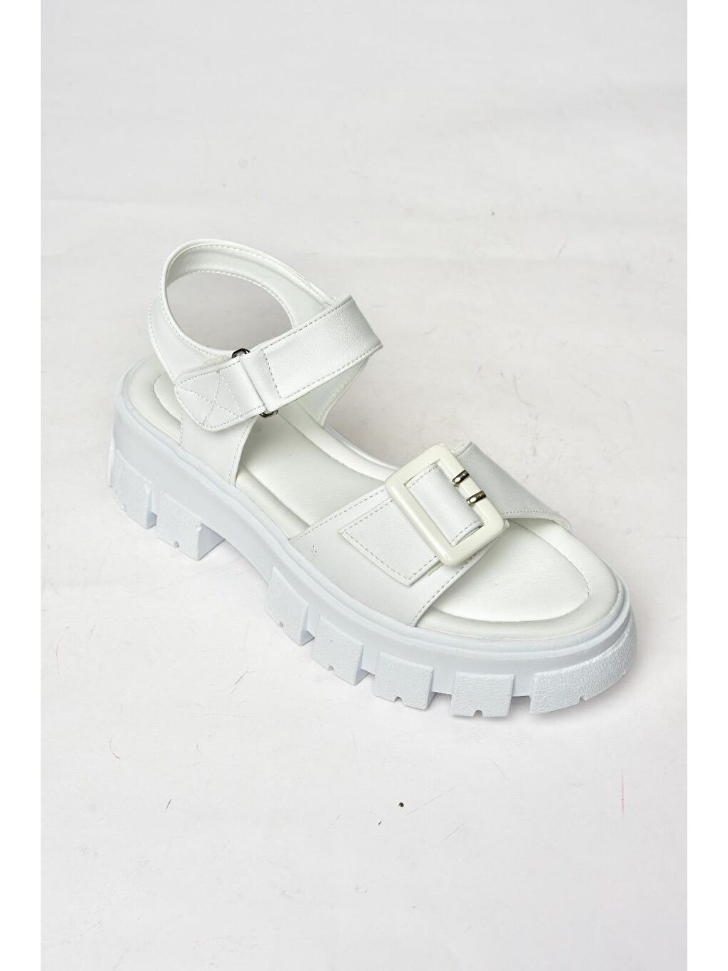 S9739812 Beyaz Kadın Sandalet-1