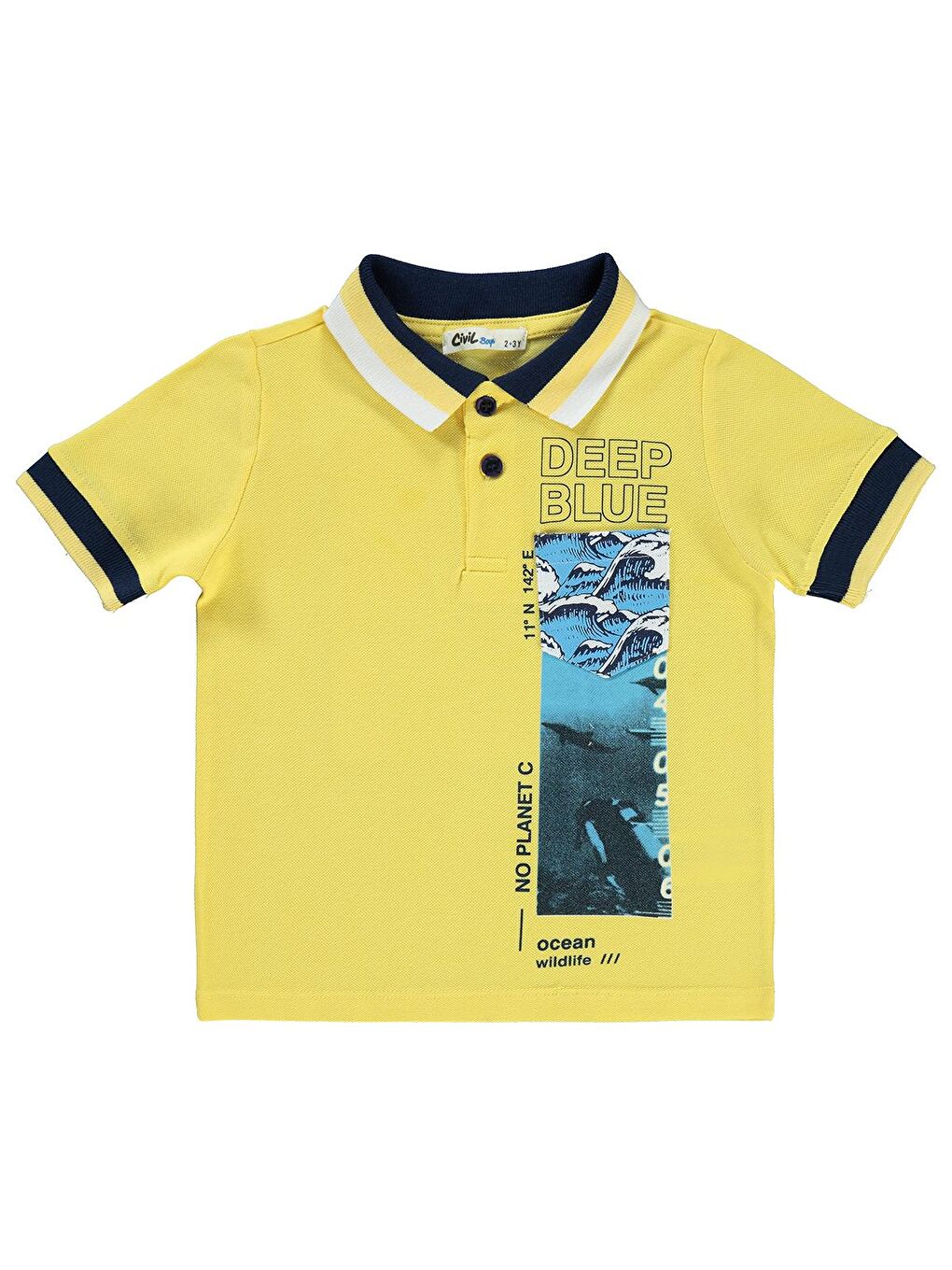 Boys Erkek Çocuk Tişört 2-5 Yaş Sarı