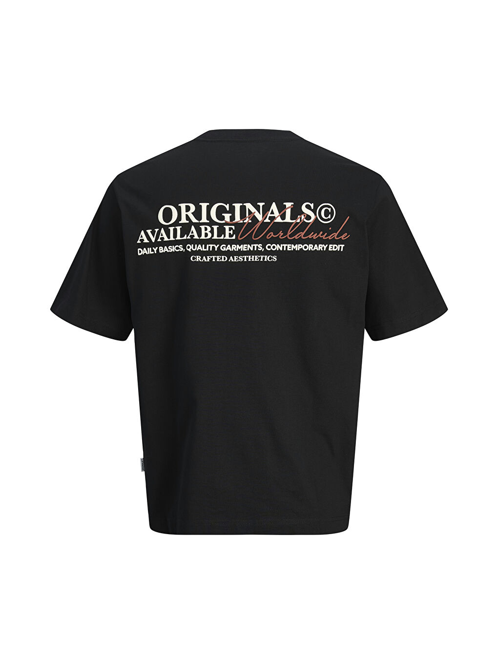 Siyah Plus Jorİslİngton Baskılı Pamuklu Oversize Fit Büyük Beden Tişört 12278557-6