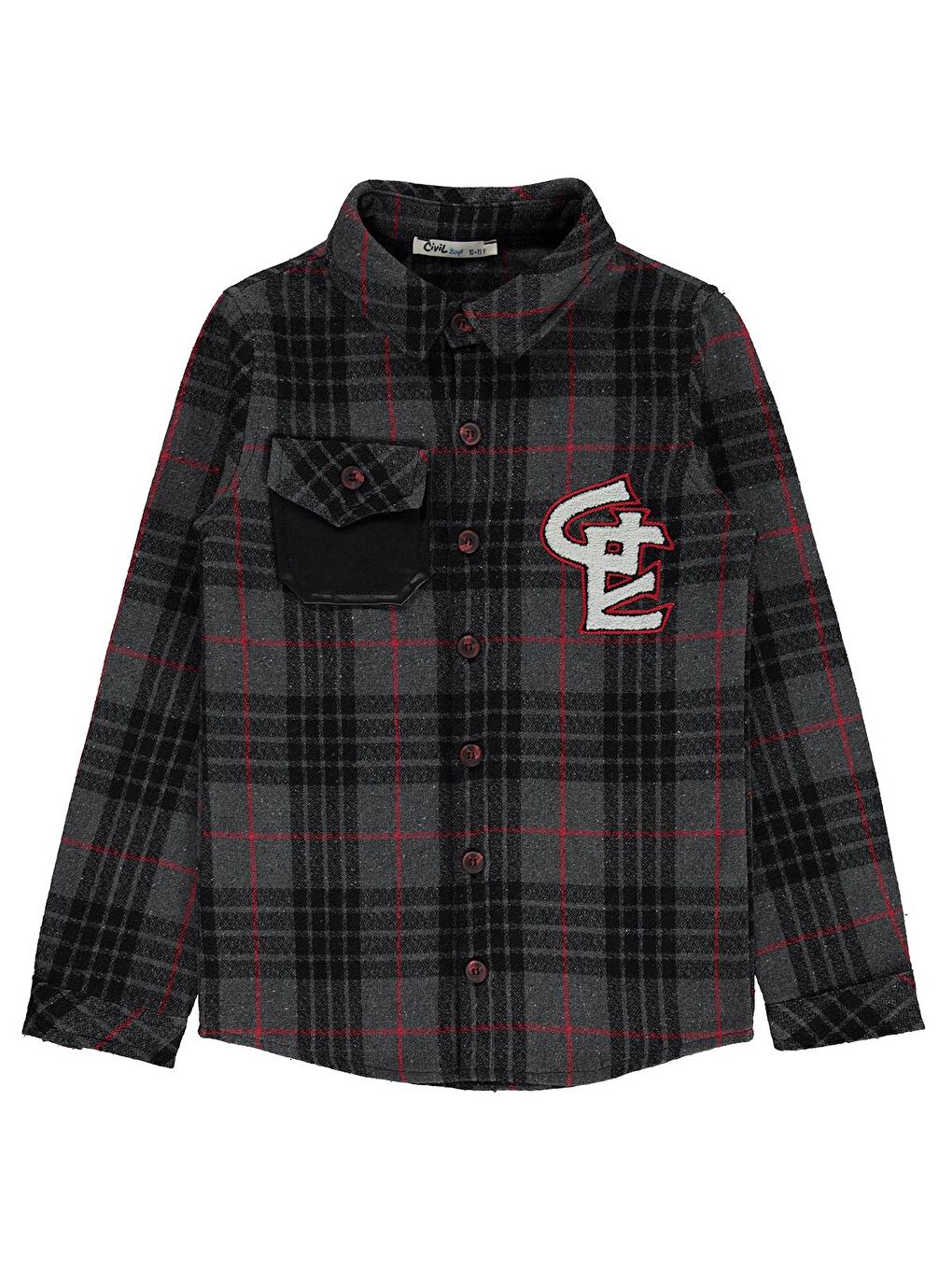 Boys Erkek Çocuk Gömlek 10-13 Yaş Siyah