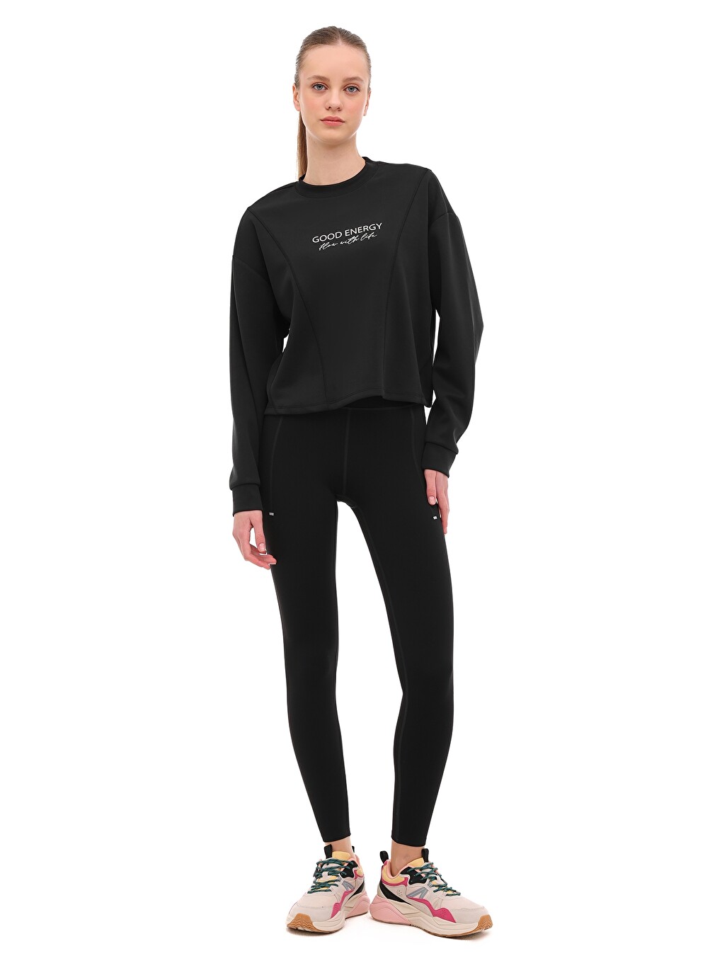 Wl 16aber Yog2-8 5pr Siyah Kadın Sweatshirt-2