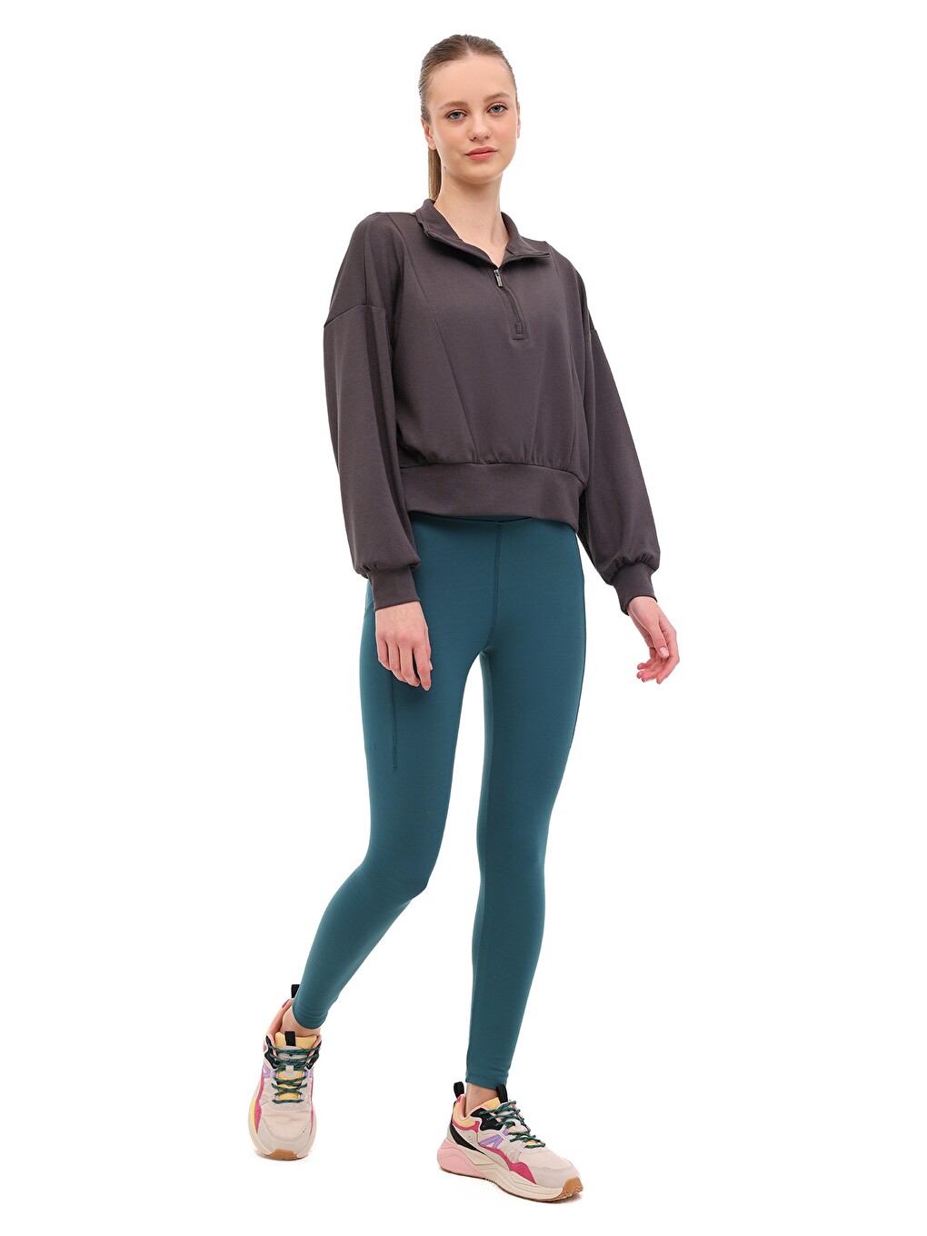 Gri Wl Denıl Yog1-9 5pr Antrasit Kadın Sweatshirt-2