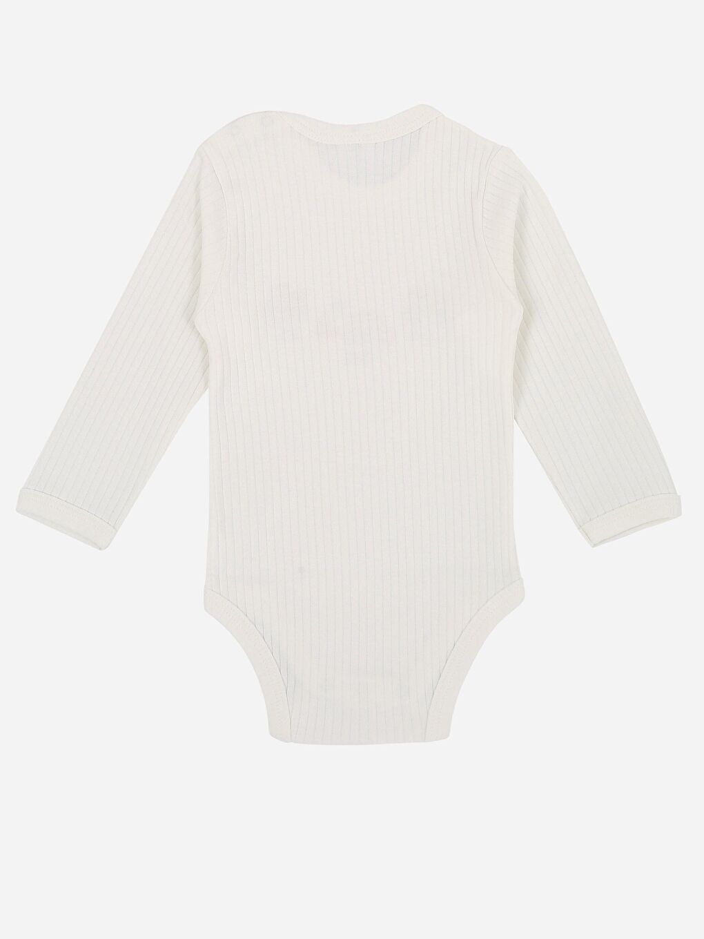 Ekru Bisiklet Yaka Baskılı Uzun Kollu Erkek Bebek Çıtçıtlı Body 2'li-4