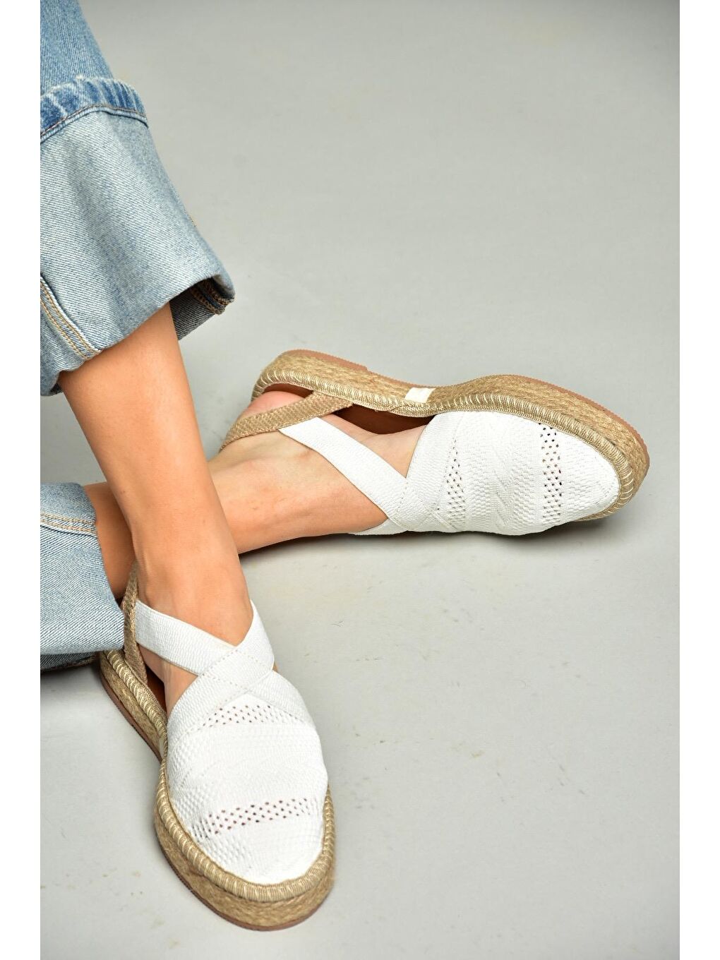 S4040101 Beyaz Kadın Sandalet-5