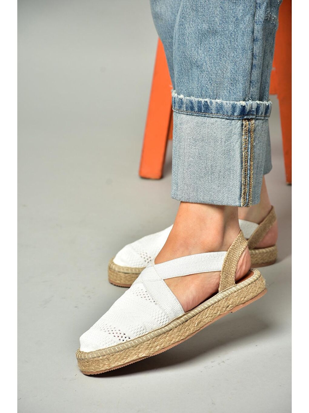 S4040101 Beyaz Kadın Sandalet-7