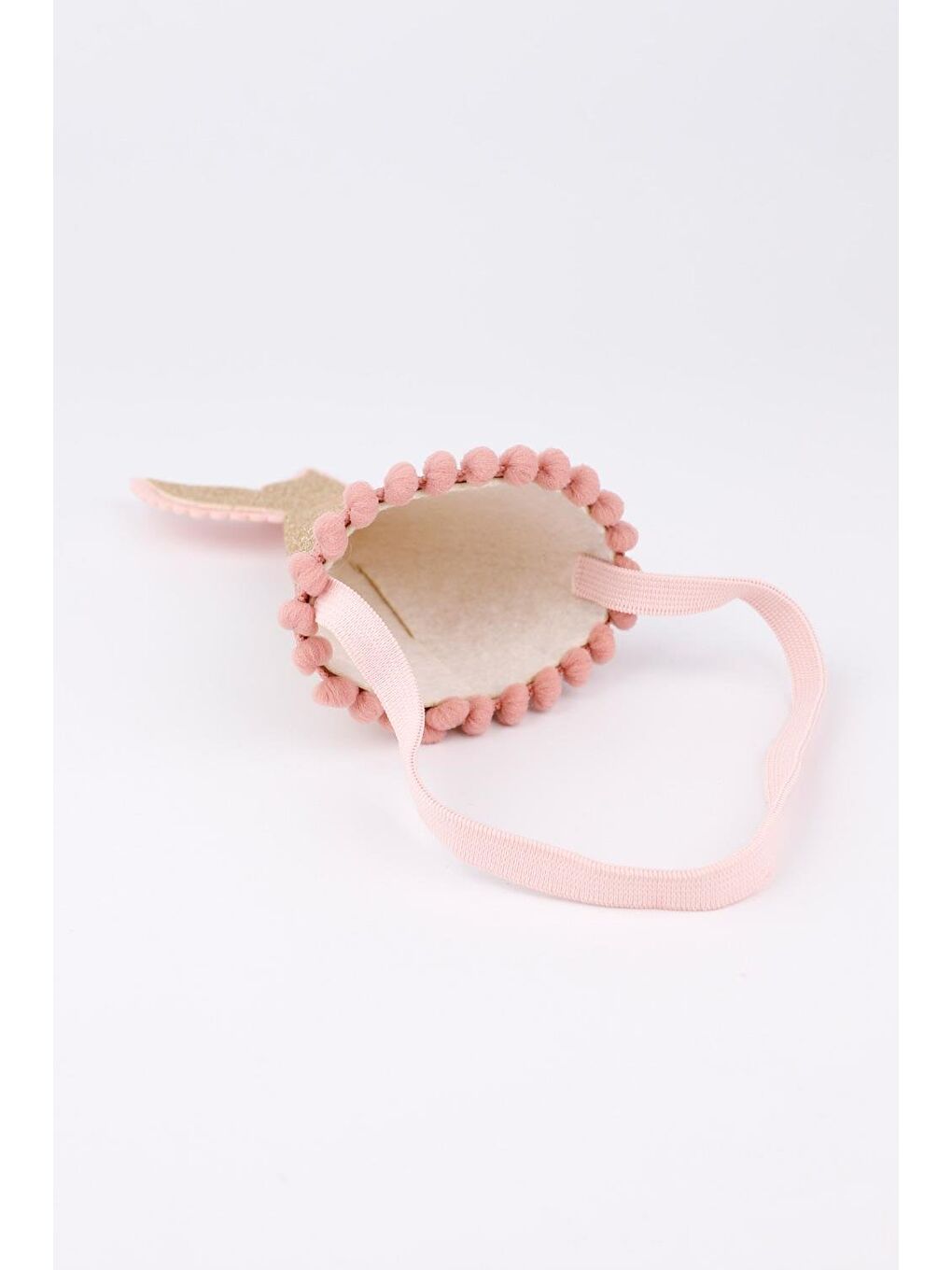Pembe Pudra Deniz Kızı Kuyruğu Lastikli Kız Çocuk Huni Taç-1