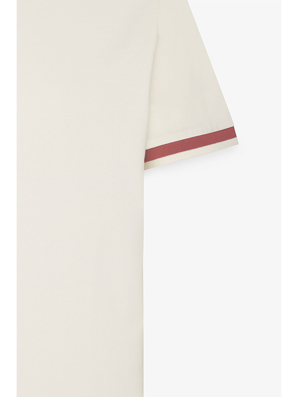 Erkek Ekru-Bordo Regular Fit Geniş Kesim Polo Yaka %100 Pamuk Tişört-7