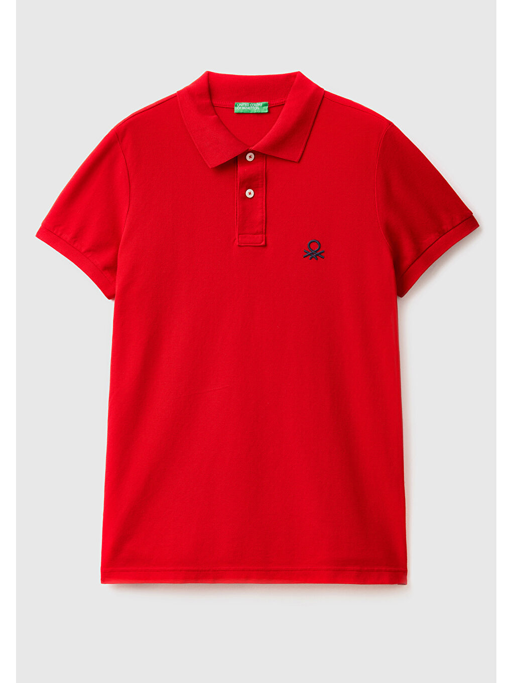 United Colors Of Benetton Erkek Kırmızı Slim Fit Kısa Kollu Polo Tshirt-1