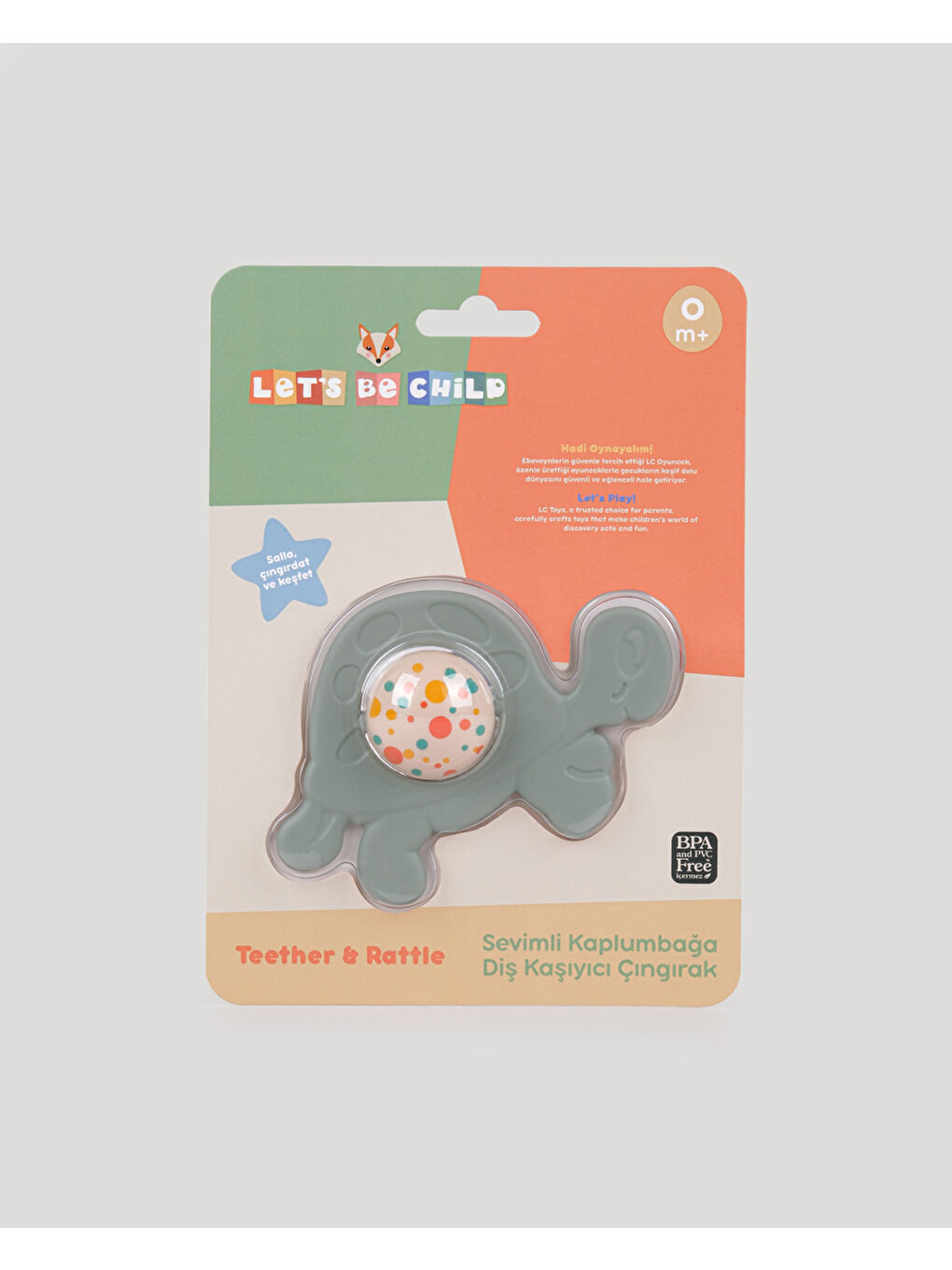 Sevimli Kaplumbağa Diş Kaşıycı Çıngırak-Petrol Yeşili-2