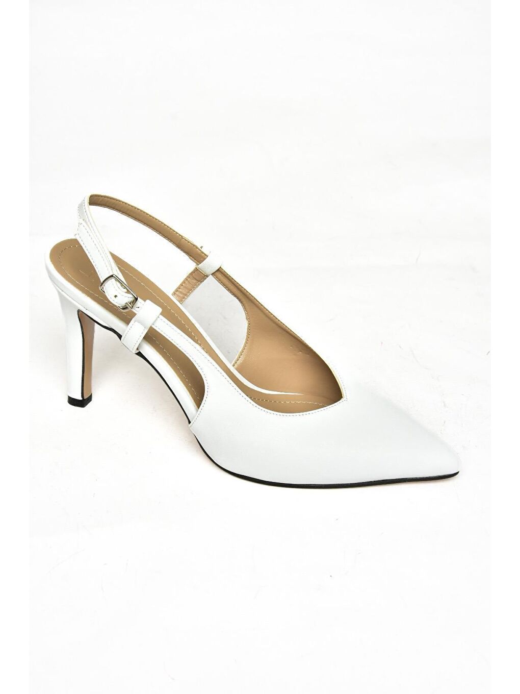 S4044109 Beyaz Kadın Topuklu Ayakkabı-1