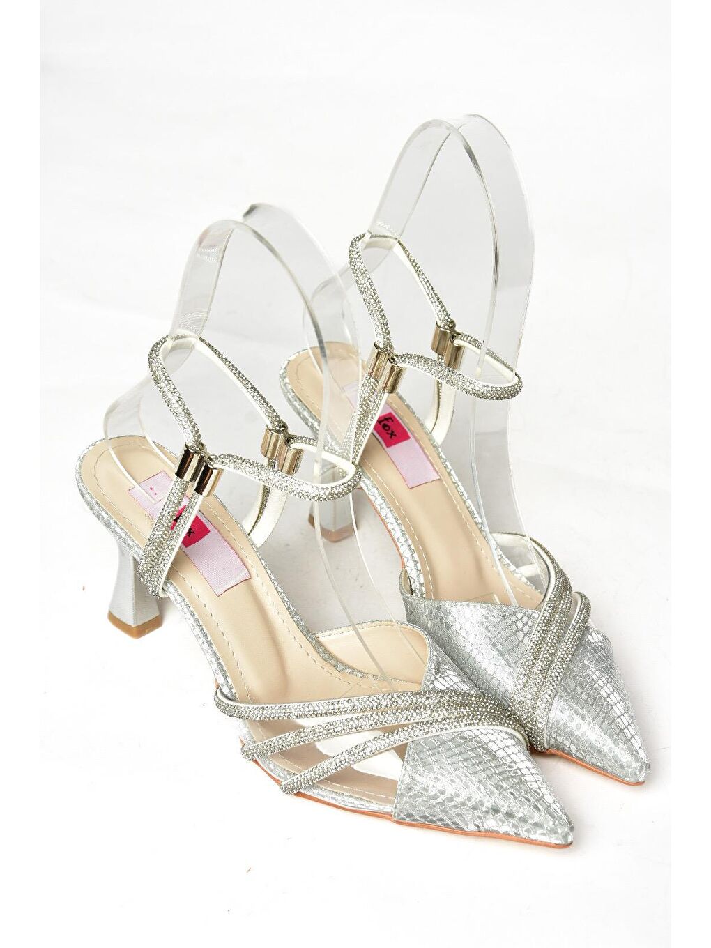 Gri S8203031 Gümüş Kadın Topuklu Ayakkabı