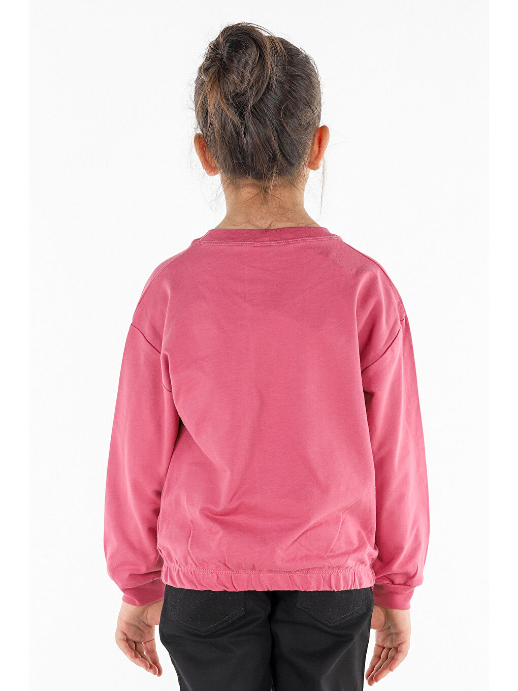 KİKO Pembe Bisiklet Yaka Uzun Kollu Kız Çocuk Sweatshirt - 1