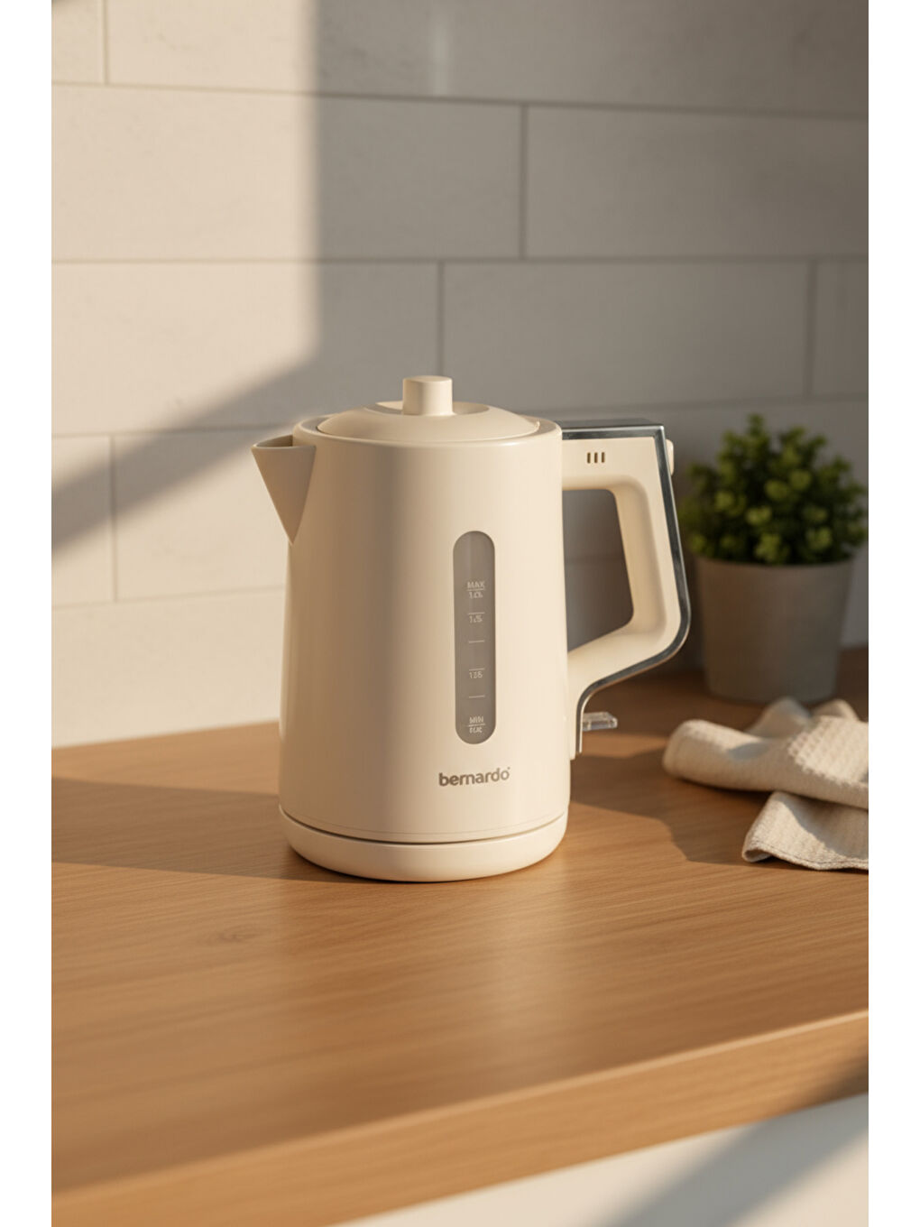 Venedik Cam Demlikli Çay Makinesi Krem-5