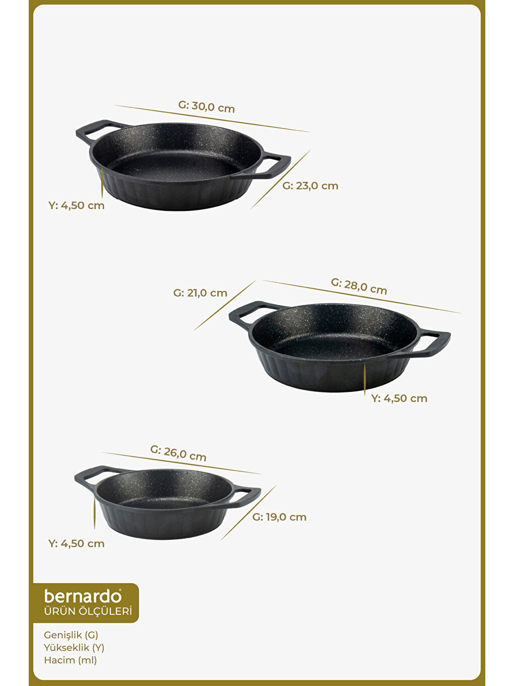 Siyah Olimpos 3'lü Sahan Seti-1