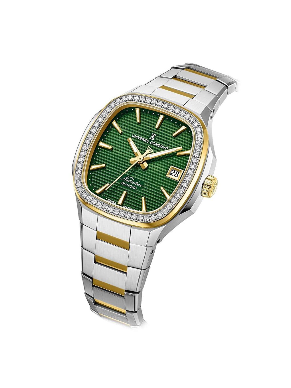 Sarı UC1333 Pırlantalı Kadın Kol Saati-2