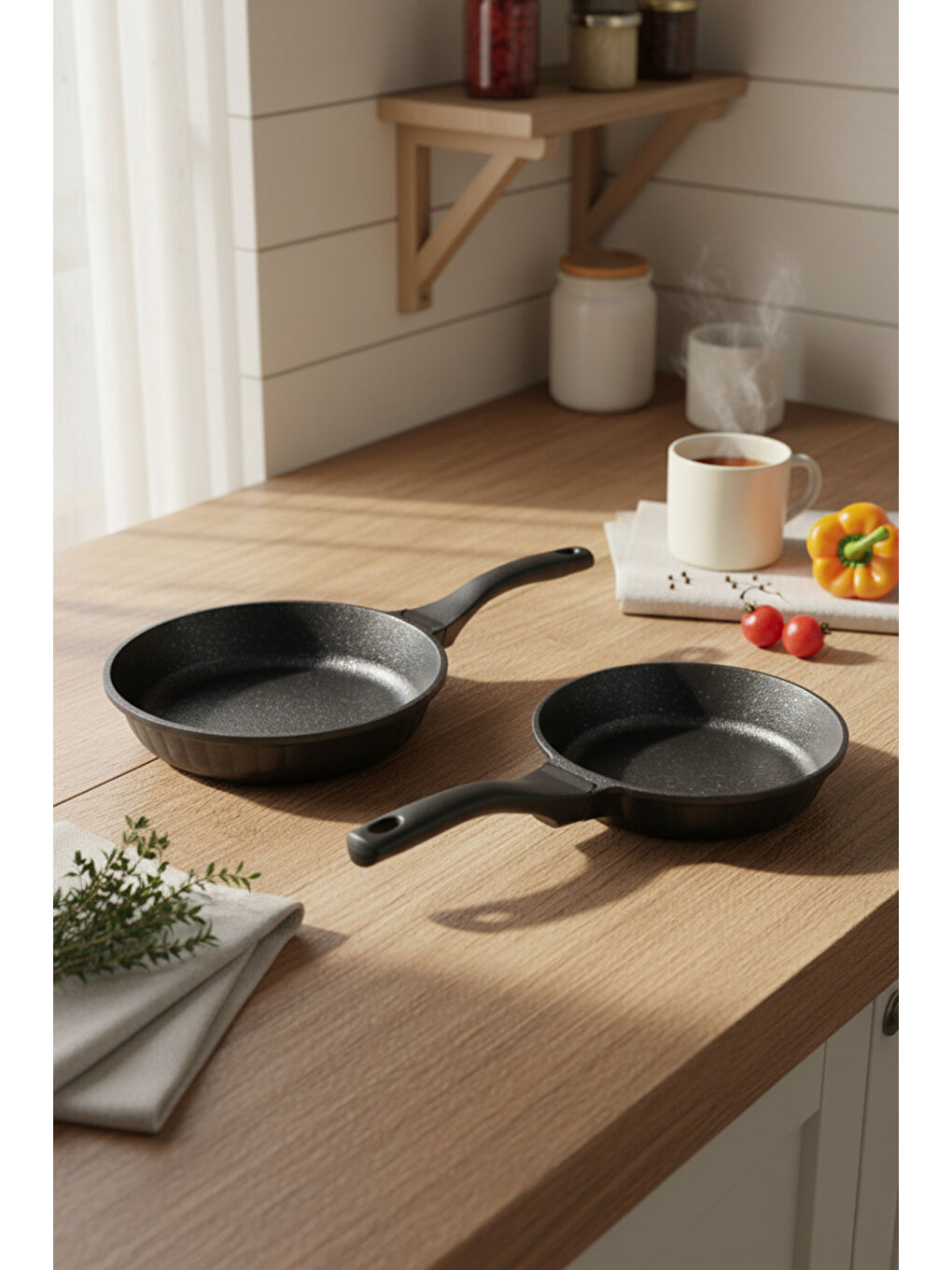 Siyah Olimpos 2'li Tava Seti 20 24cm