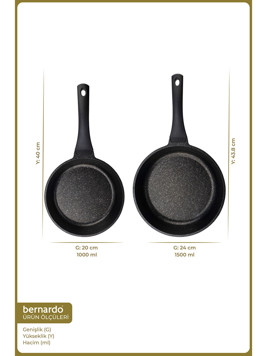 Siyah Olimpos 2'li Tava Seti 20 24cm-1