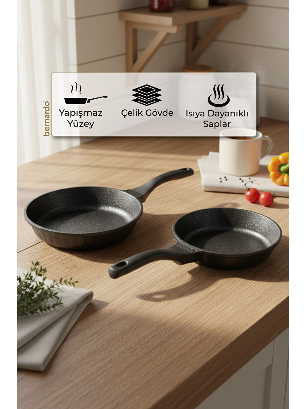 Siyah Olimpos 2'li Tava Seti 20 24cm-3