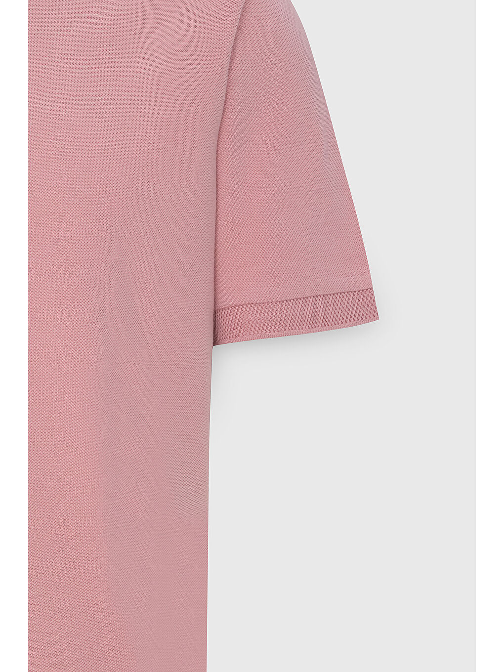 Pembe Erkek Gül Kurusu Slim Fit Dar Kesim Polo Yaka %100 Pamuk Kısa Kollu Tişört-11