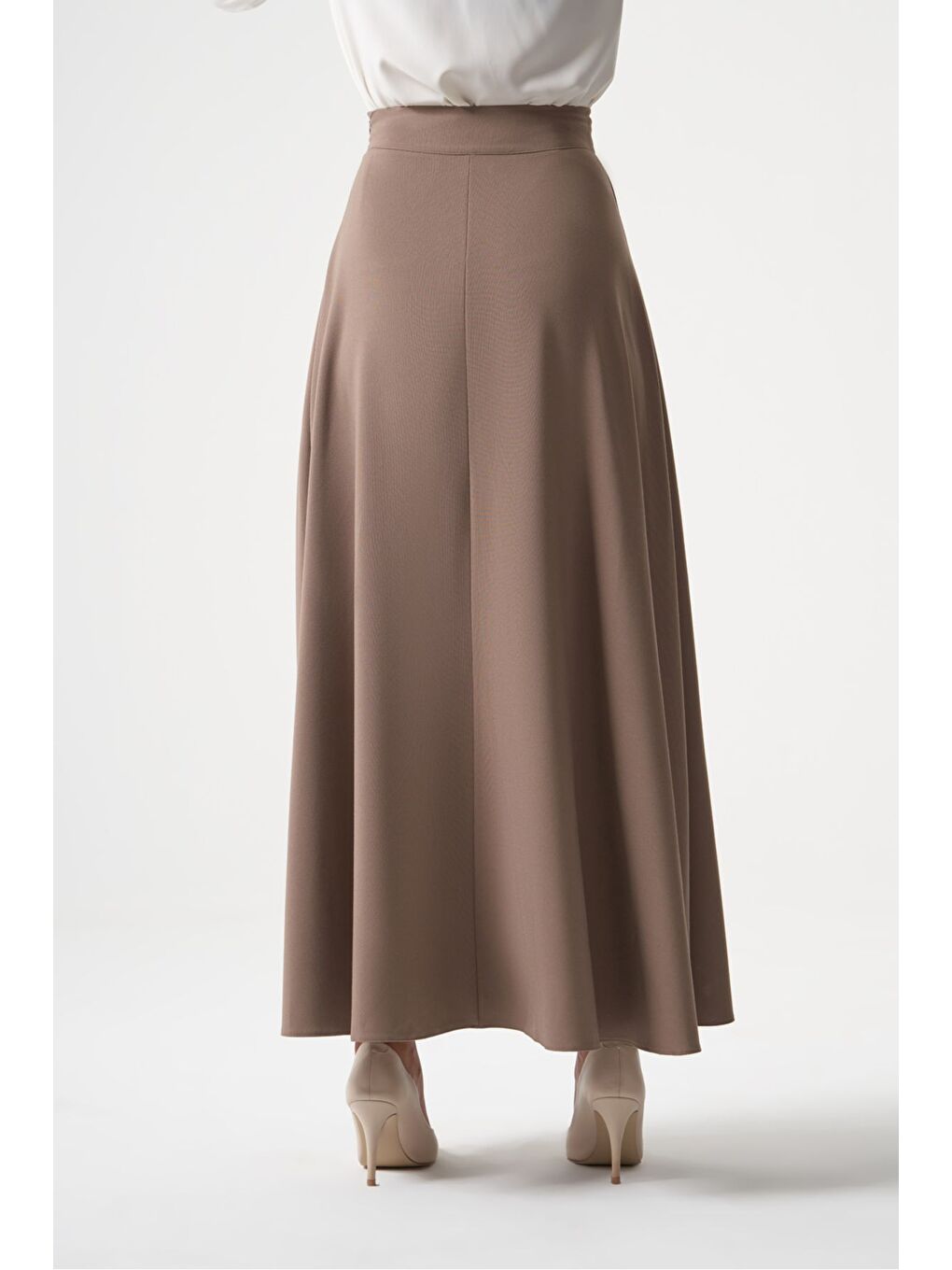 Basic Kloş Bej Etek-2