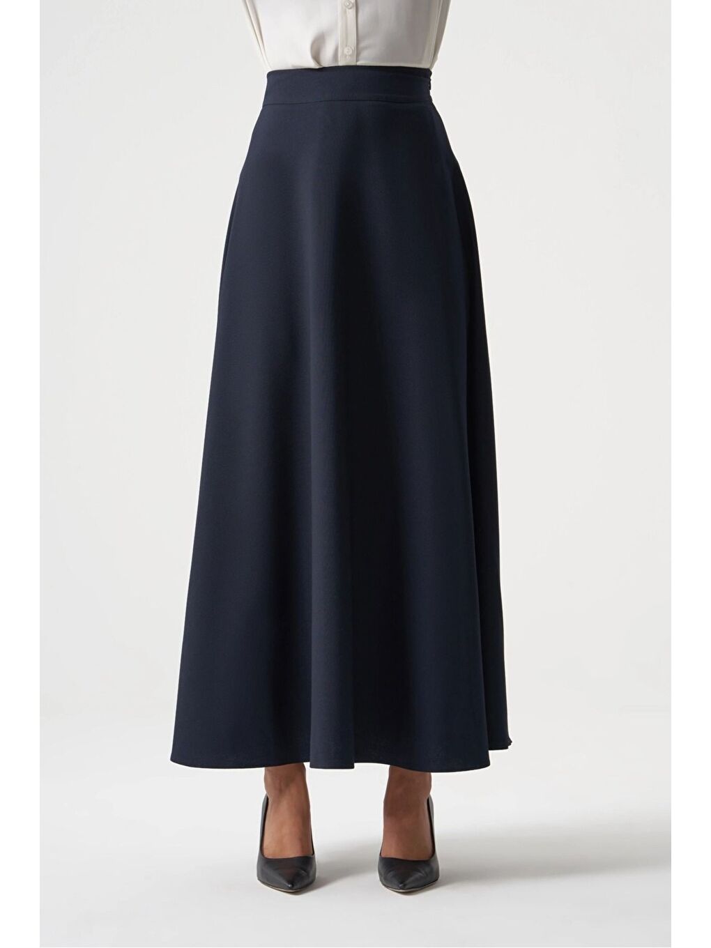Basic Kloş Lacivert Etek