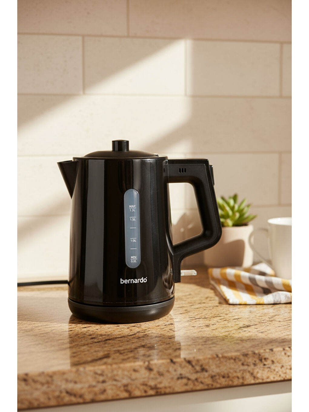 Venedik Cam Demlikli Çay Makinesi Siyah-6