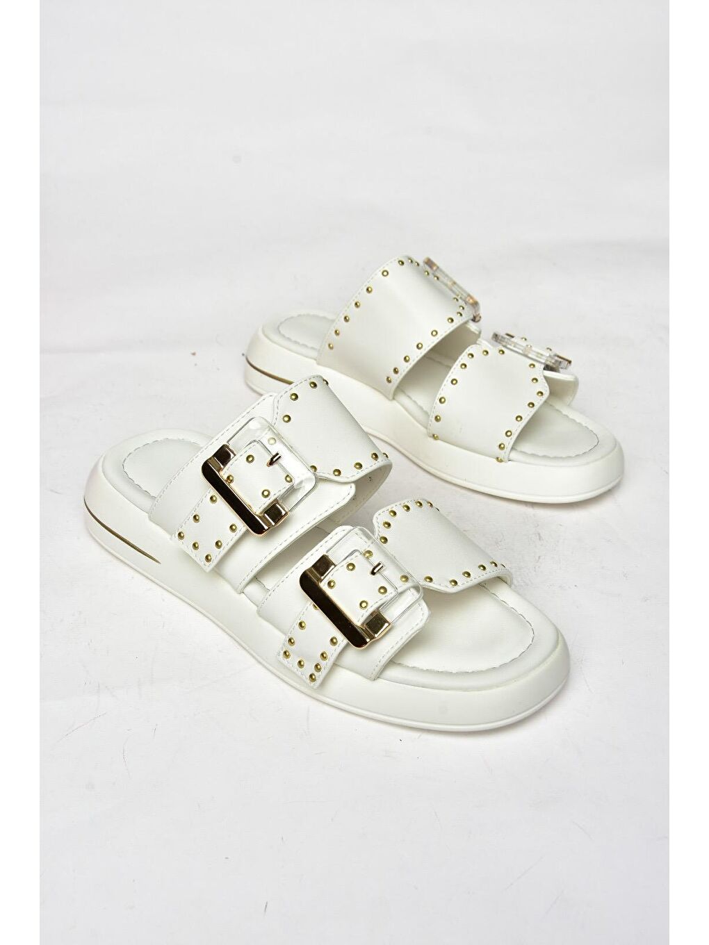 S5181065 Beyaz Kadın Terlik-5