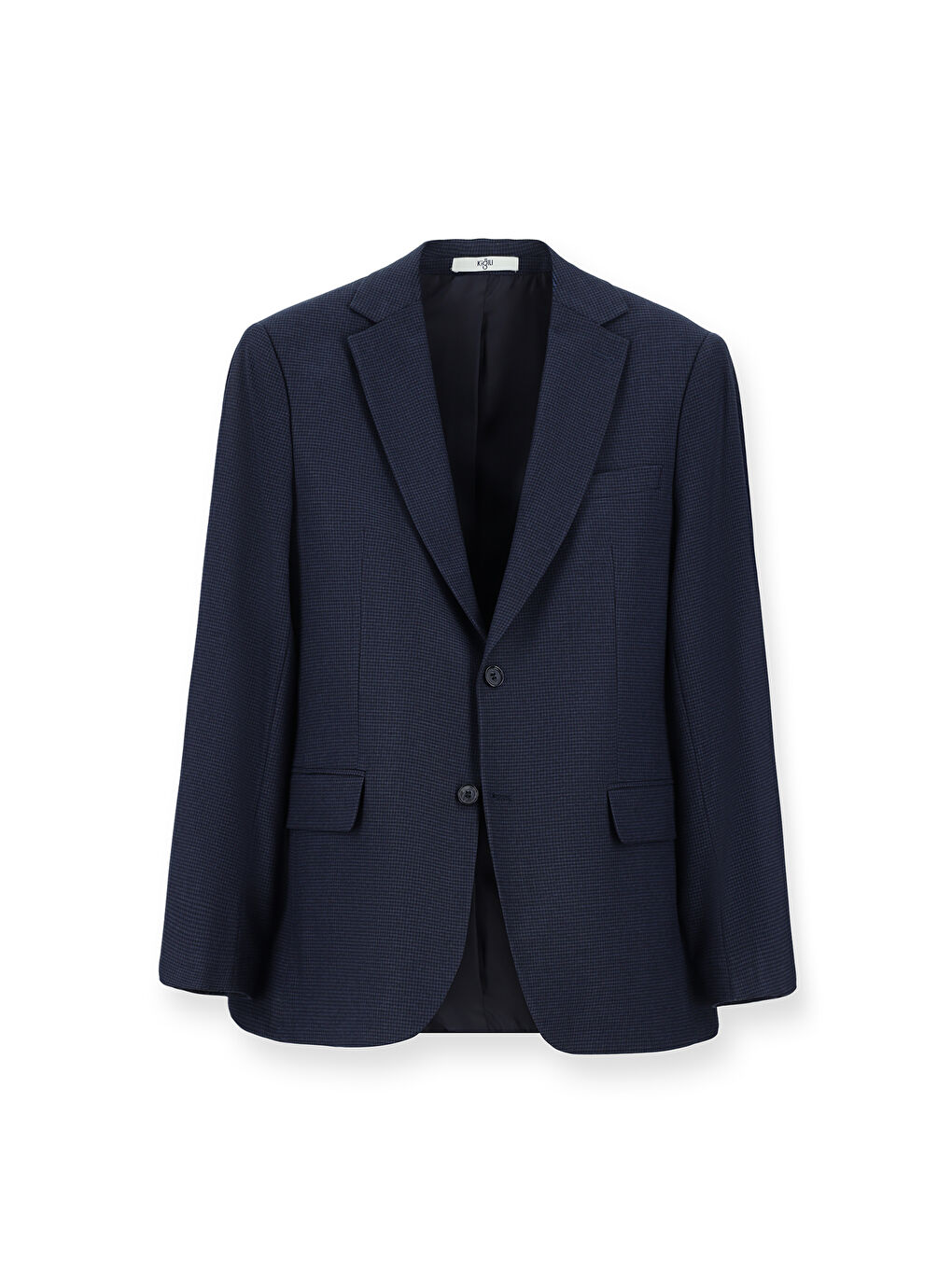 Lacivert Regular Fit Klasik Desenli Ceket-5