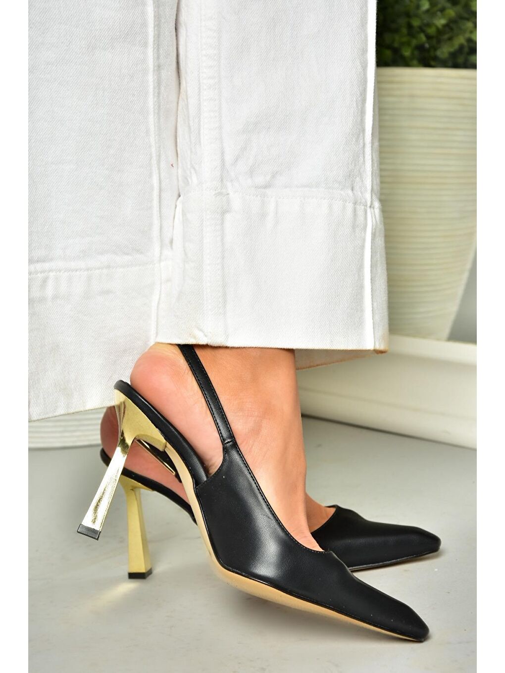 S7520987 Siyah Kadın Topuklu Ayakkabı-6