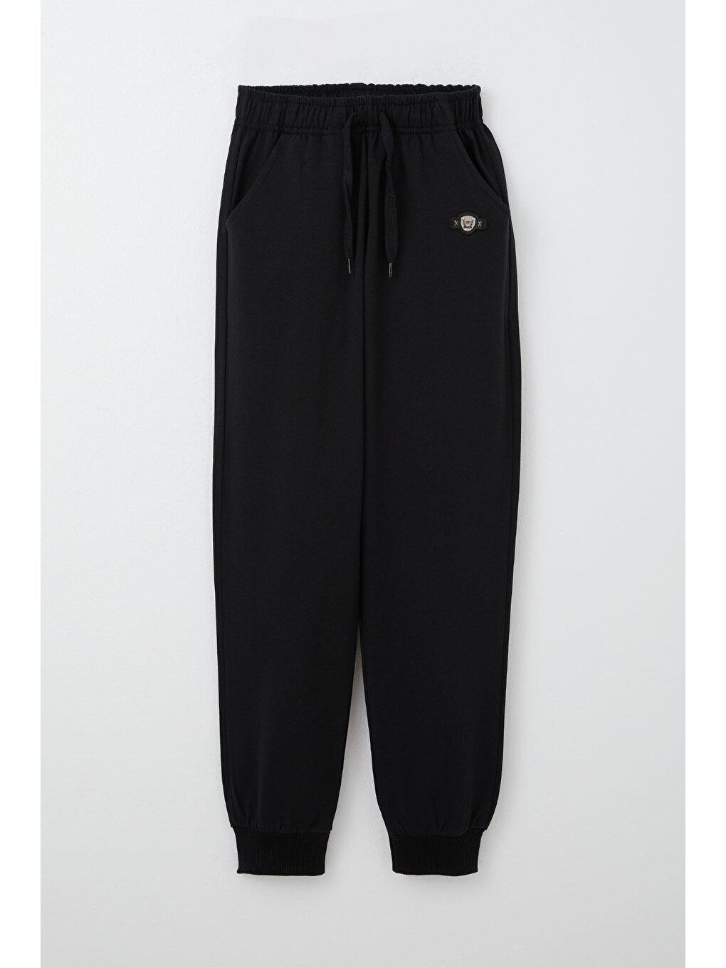 Erkek Çocuk Alt Bağcık Aksesuarlı Armalı Cepli Siyah (4-5 Yaş)