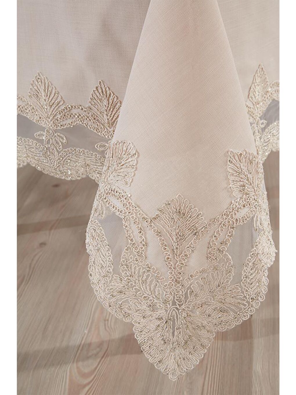 Kahverengi Midye Masa Örtüsü Takımı 26 Parça Cappucino-3