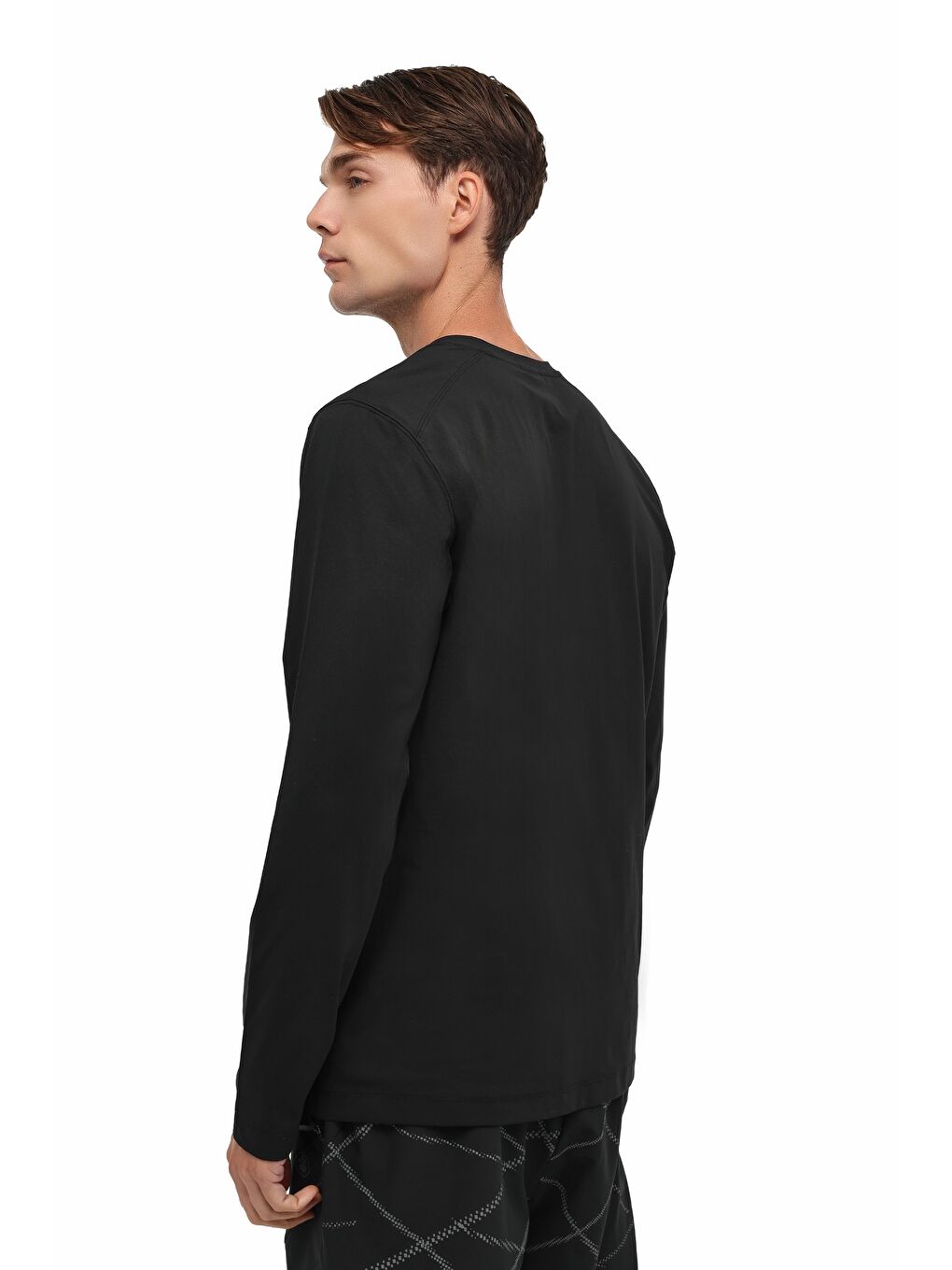 MB FACTS 14LJK-12829 5PR Siyah Erkek Uzun Kol Tişört-1