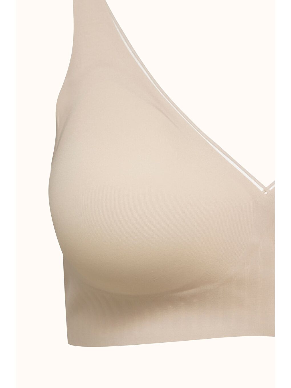 Bej Balensiz Dikişsiz Lazer Kesim Pedli Sütyen Cc417 Ten-1