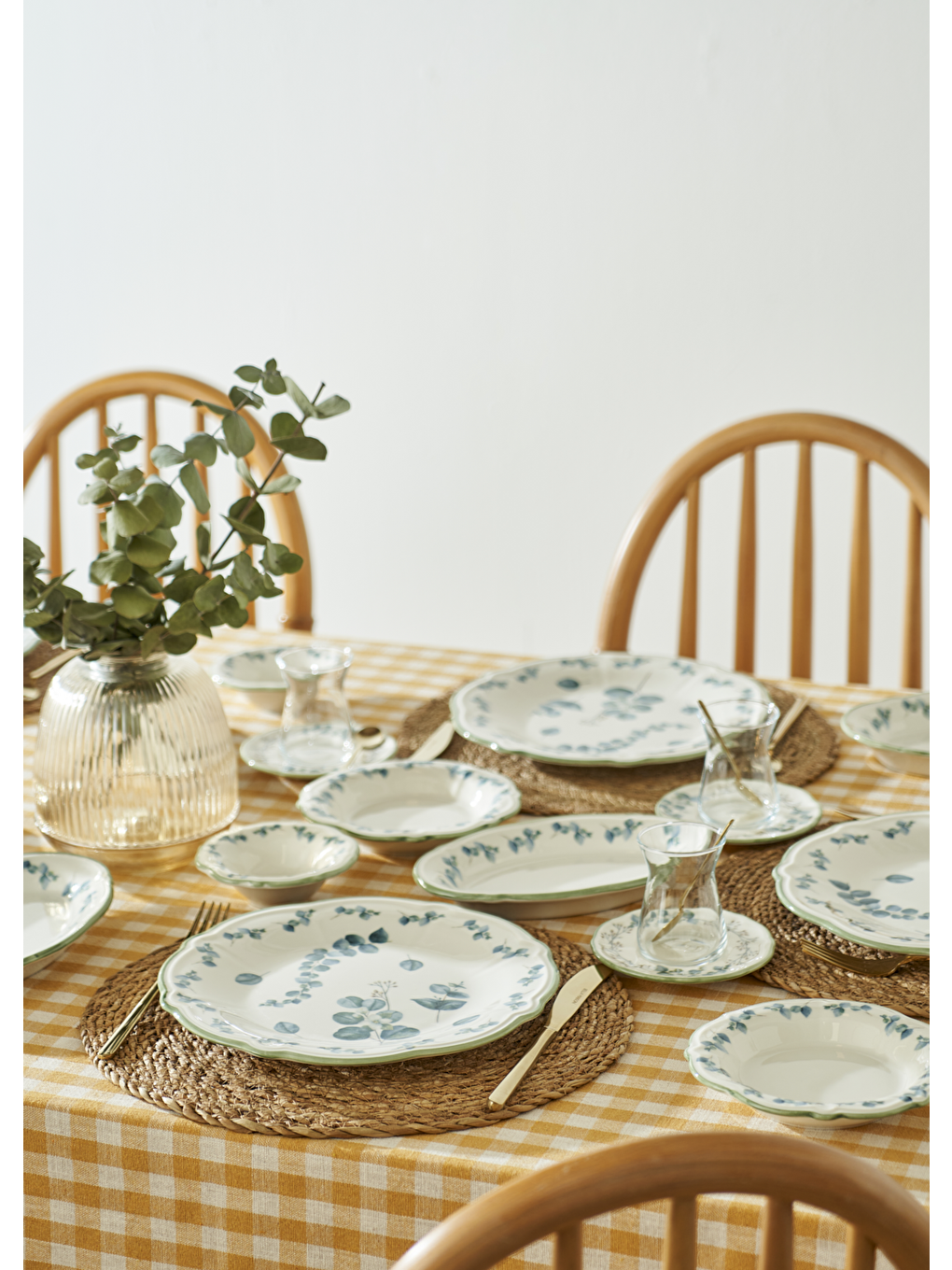 Ocaliptus Stoneware 52 Parça 12 Kişilik Kahvaltı Takımı Yeşil-3