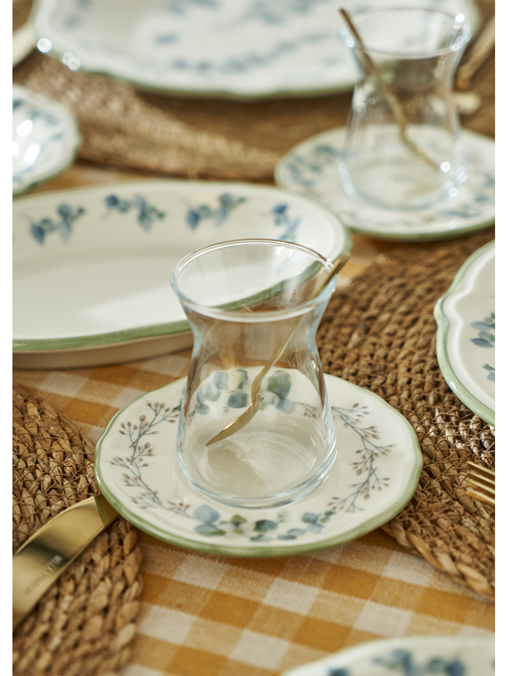 Ocaliptus Stoneware 52 Parça 12 Kişilik Kahvaltı Takımı Yeşil-5