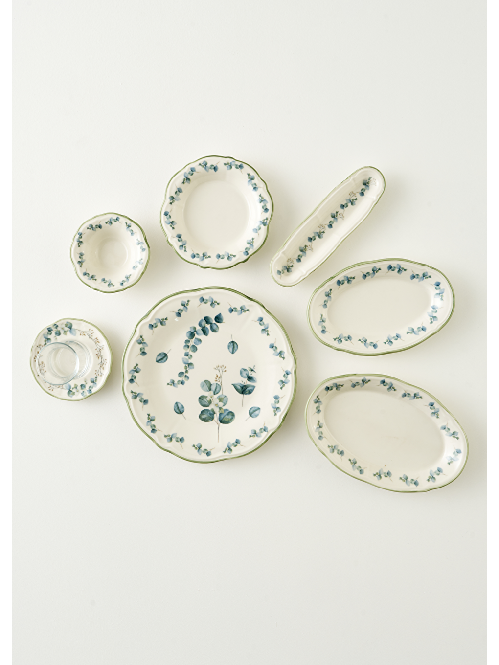 Ocaliptus Stoneware 52 Parça 12 Kişilik Kahvaltı Takımı Yeşil-6
