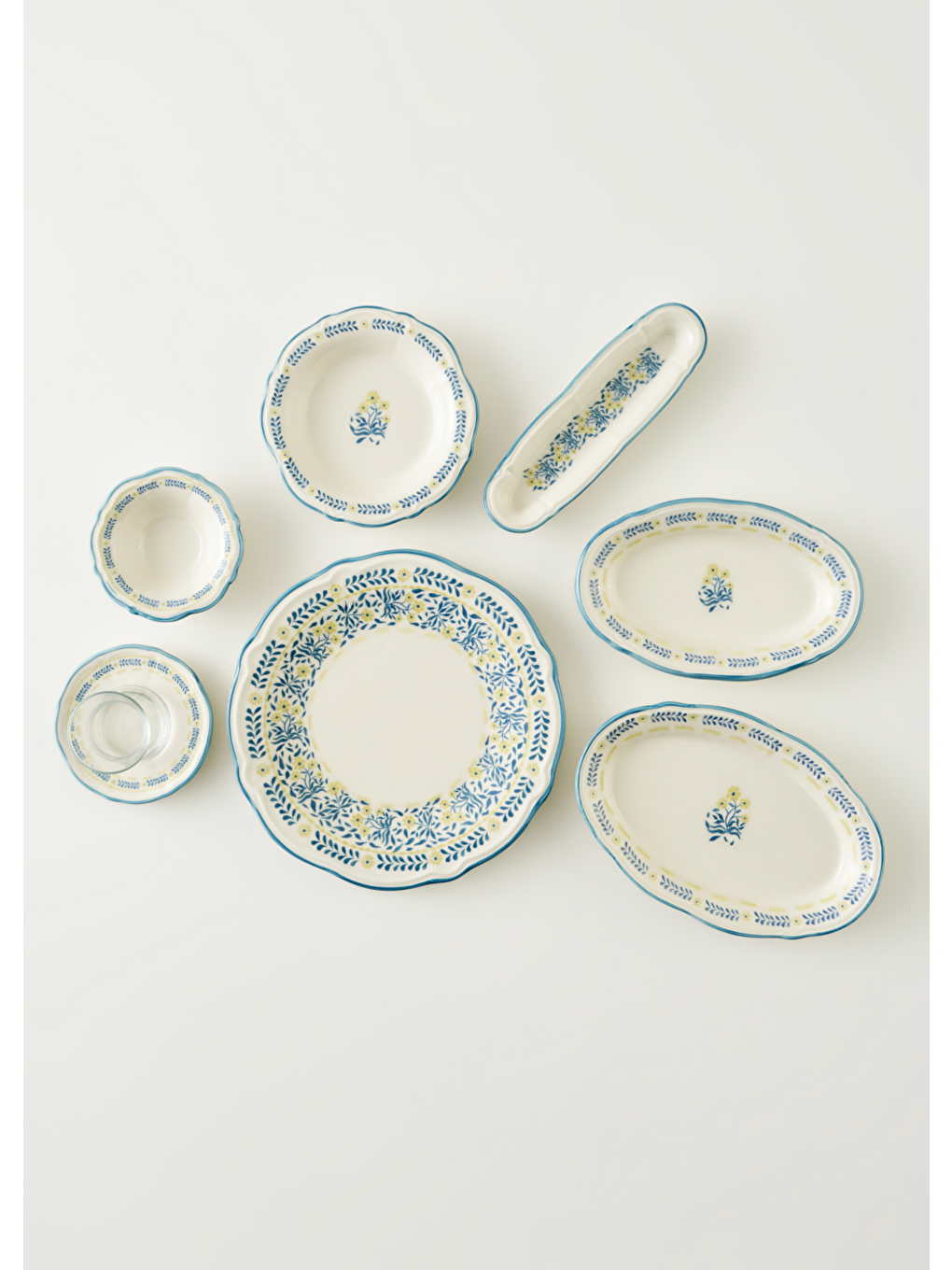 Liana Stoneware 52 Parça 12 Kişilik Kahvaltı Takımı Mavi-6