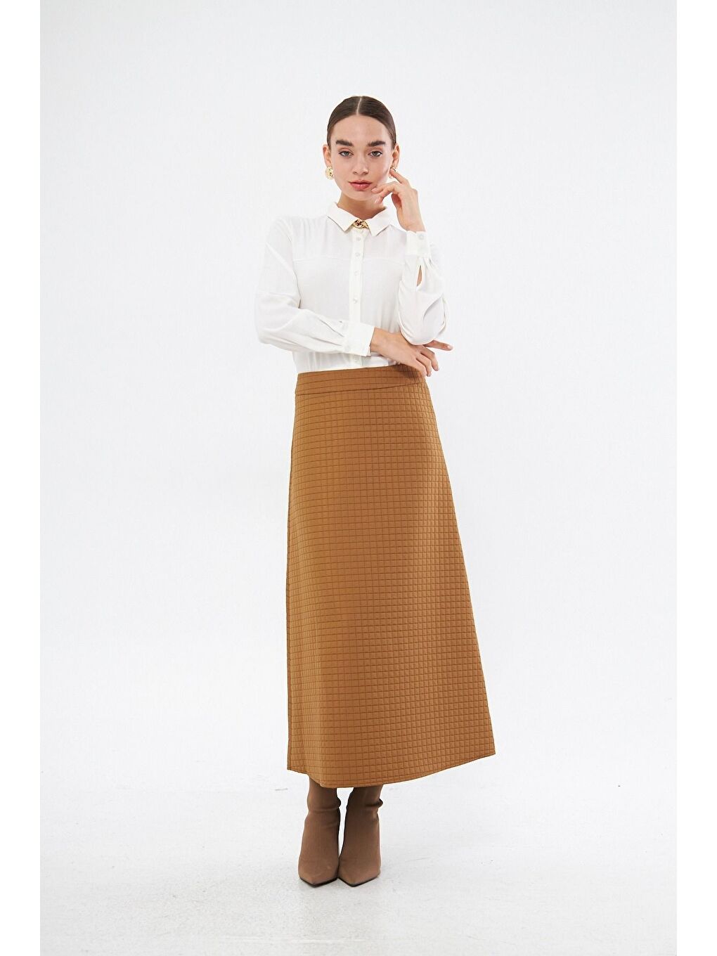 Kahverengi Kapitone Taba Etek-2