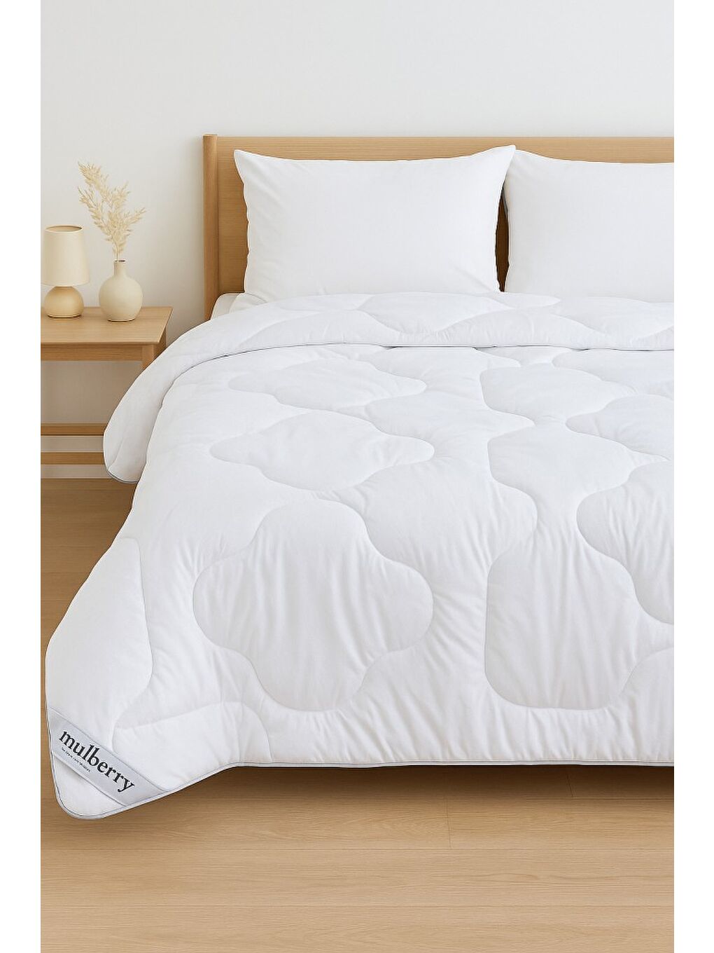 Beyaz Nano Jel Çift Kişilik Yorgan 195x215 cm Yumuşak, Hafif ve Nefes Alabilir | 4 Mevsim Kullanıma Uygun-1